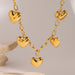 18K gold chain with heart - shaped design high - end necklace - PetPoy Shop