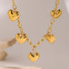 18K gold chain with heart - shaped design high - end necklace - PetPoy Shop