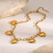 18K gold chain with heart - shaped design high - end necklace - PetPoy Shop