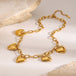 18K gold chain with heart - shaped design high - end necklace - PetPoy Shop