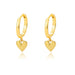 18K gold geometric inlaid gemstone design light luxury fashion earrings - PetPoy Shop