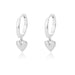18K gold geometric inlaid gemstone design light luxury fashion earrings - PetPoy Shop