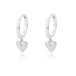 18K gold geometric inlaid gemstone design light luxury fashion earrings - PetPoy Shop