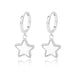 18K gold geometric inlaid gemstone design light luxury fashion earrings - PetPoy Shop