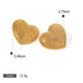 18K gold heart - shaped earrings with exquisite texture design - PetPoy Shop