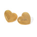 18K gold heart - shaped earrings with exquisite texture design - PetPoy Shop