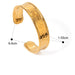18K gold light luxury fashion wide surface with hammer pattern design bracelet - PetPoy Shop