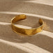 18K gold light luxury fashion wide surface with hammer pattern design bracelet - PetPoy Shop