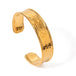 18K gold light luxury fashion wide surface with hammer pattern design bracelet - PetPoy Shop
