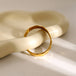 18K gold light luxury fashion wide surface with hammer pattern design bracelet - PetPoy Shop