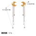 18K gold moon and star with tassel design high - end earrings - PetPoy Shop