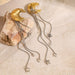 18K gold moon and star with tassel design high - end earrings - PetPoy Shop