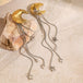 18K gold moon and star with tassel design high - end earrings - PetPoy Shop