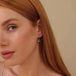 18K gold snake - shaped inlaid gemstones with exquisite and noble design earrings - PetPoy Shop