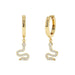 18K gold snake - shaped inlaid gemstones with exquisite and noble design earrings - PetPoy Shop