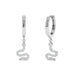 18K gold snake - shaped inlaid gemstones with exquisite and noble design earrings - PetPoy Shop