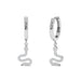18K gold snake - shaped inlaid gemstones with exquisite and noble design earrings - PetPoy Shop