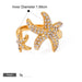 18K Gold Starfish Shape Diamond Design Luxury Ring - PetPoy Shop
