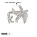 18K Gold Starfish Shape Diamond Design Luxury Ring - PetPoy Shop