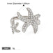 18K Gold Starfish Shape Diamond Design Luxury Ring - PetPoy Shop