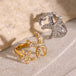 18K Gold Starfish Shape Diamond Design Luxury Ring - PetPoy Shop