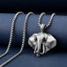 Elephant shape design trendy personality men's necklace - PetPoy Shop