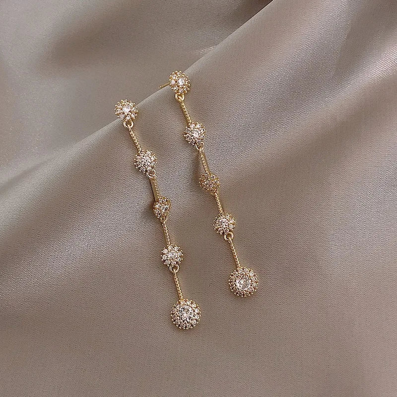 New Trendy Moon Dangle Earrings For Women Temperament Pearl Cherry Cat Rhinestone Pendant Earring Girl Party Jewelry Gift - PetPoy Shop
