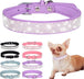 Rhinestone Dog Collar Soft Velvet Leather Cat Collars Cute Luxury Diamond Studded Bling Dog Collar Necklaces Adjustable Puppy Collar for Small Medium Large Dogs Cats Kitten (Purple,Xxs) - PetPoy Shop