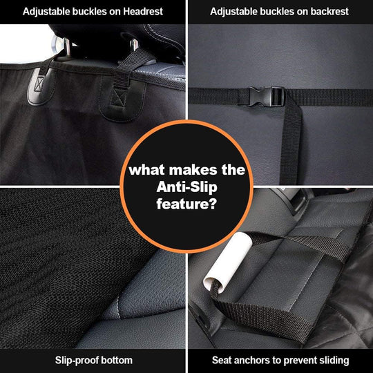 Dog Seat Cover, Waterproof Pet Car Seat Covers, Dogs Front Seat, Nonslip Heavy Duty Durable Scratch-Proof Car Seat Protector with Side Flaps, Fit Most Cars Suvs Trucks, Single