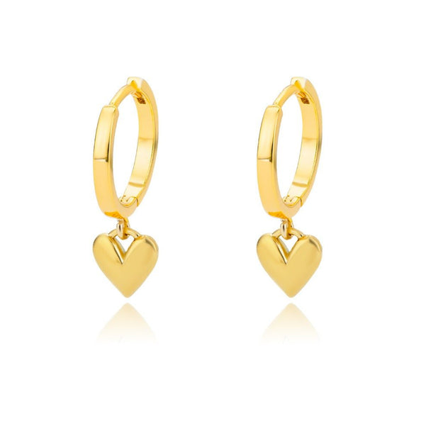 18K gold geometric inlaid gemstone design light luxury fashion earrings - PetPoy Shop