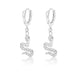 18K gold geometric inlaid gemstone design light luxury fashion earrings - PetPoy Shop