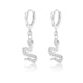 18K gold geometric inlaid gemstone design light luxury fashion earrings - PetPoy Shop