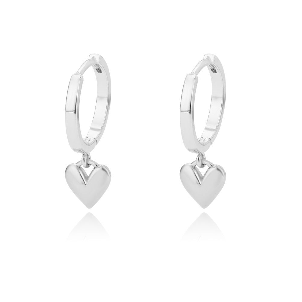 18K gold geometric inlaid gemstone design light luxury fashion earrings - PetPoy Shop