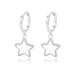 18K gold geometric inlaid gemstone design light luxury fashion earrings - PetPoy Shop