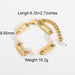 18K Gold Rectangular Chain with Pearl Design High - End Bracelet - PetPoy Shop
