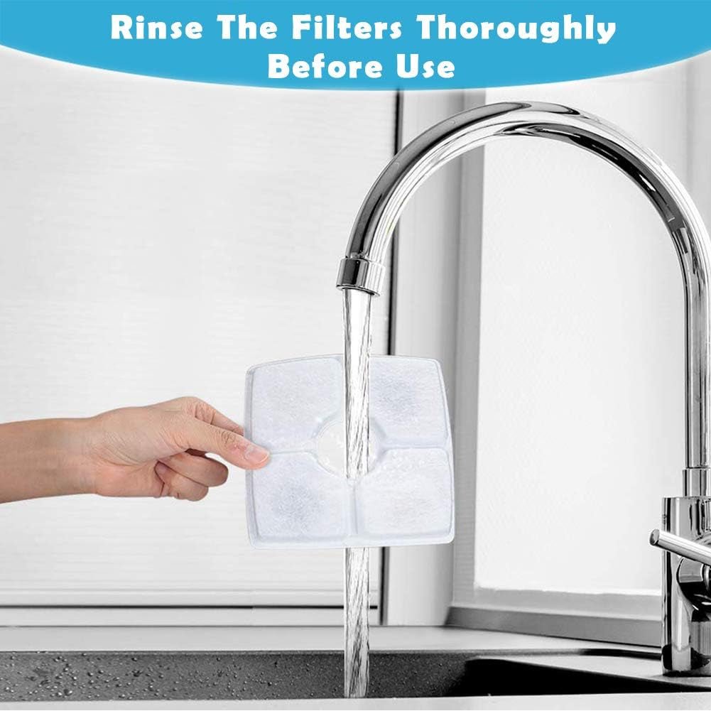 8 - Pack Cat Water Fountain Filter, Replacement Fountain Filters for Square 84Oz/2.5L Automatic Pet Fountain Cat Water Fountain - PetPoy Shop