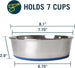 Ourpet'S Durapet Premium Dishwasher Safe Stainless Steel Dog Bowl for Food or Water [Multiple Sizes for Small to Large Dogs] in Traditional or Wide Base Design - 8 CUP