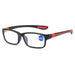 Reading Glasses Men Women Sports Anti-Blue Light Reading Eyewear Black Red TR90 Frame Presbyopia Eyeglasses +100 To+400 Glasses