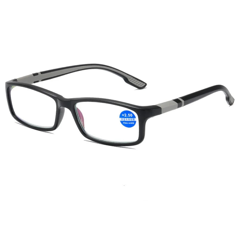 Reading Glasses Men Women Sports Anti-Blue Light Reading Eyewear Black Red TR90 Frame Presbyopia Eyeglasses +100 To+400 Glasses