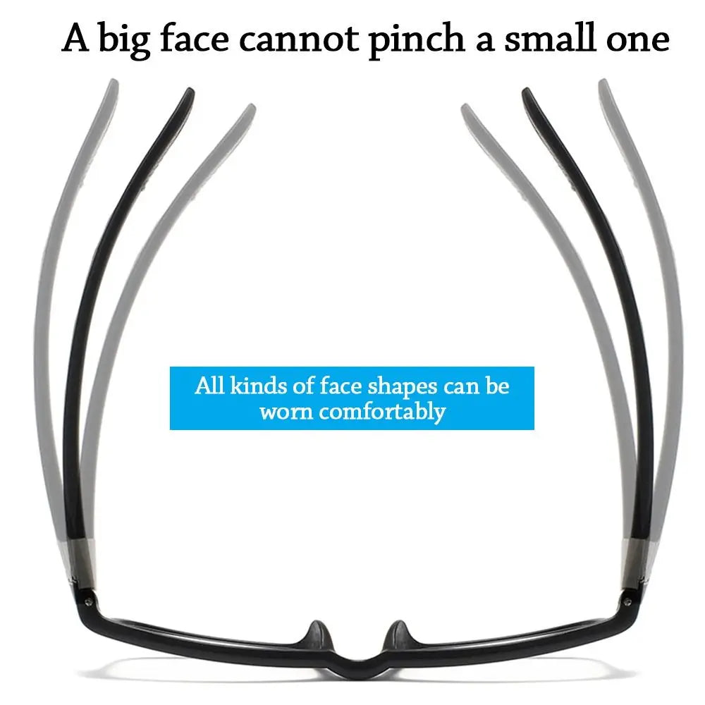 Reading Glasses Men Women Sports Anti-Blue Light Reading Eyewear Black Red TR90 Frame Presbyopia Eyeglasses +100 To+400 Glasses