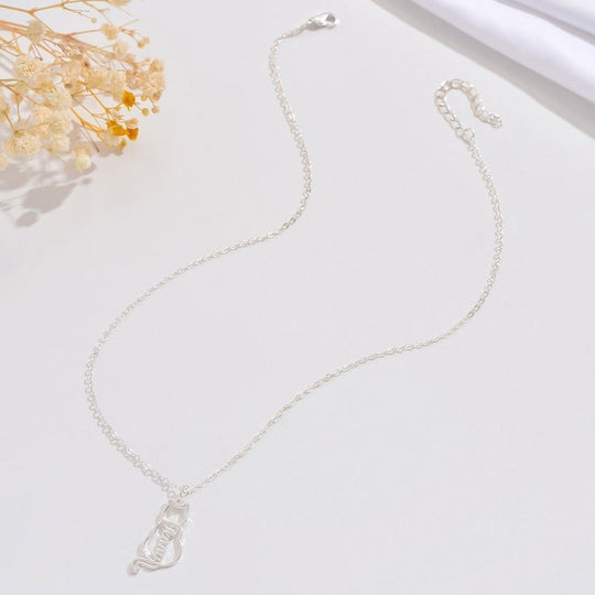 Cat - shaped hollow necklace with customizable name design, light luxury and unique necklace - PetPoy Shop