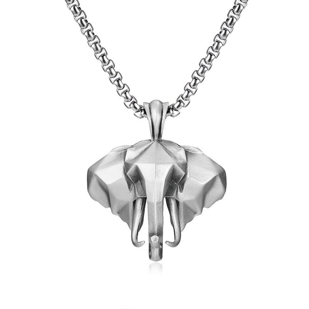 Elephant shape design trendy personality men's necklace - PetPoy Shop