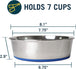 Ourpet'S Durapet Premium Dishwasher Safe Stainless Steel Dog Bowl for Food or Water [Multiple Sizes for Small to Large Dogs] in Traditional or Wide Base Design - 8 CUP - PetPoy Shop